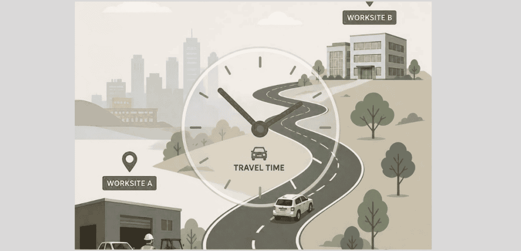 What Counts as Travel Time Between Worksites